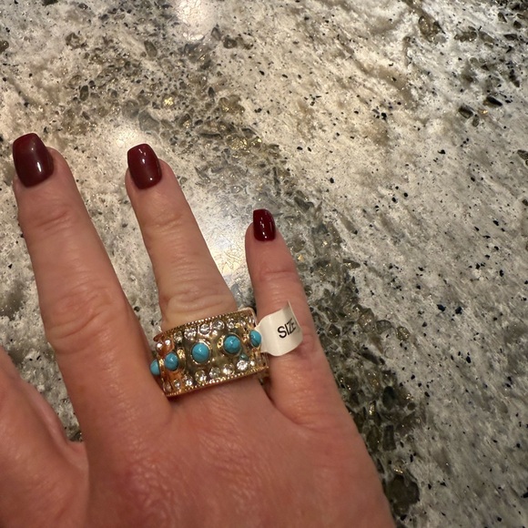 Park Lane Jewelry - Park Lane Gold Ring with Turquoise Accents